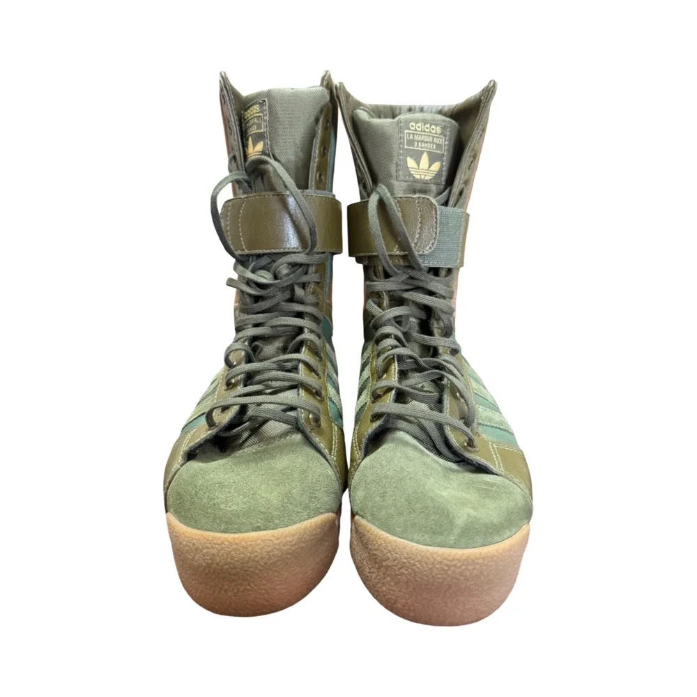 Adidas Parachuting High Top Sneakers Olive Green. Very Hard To Find